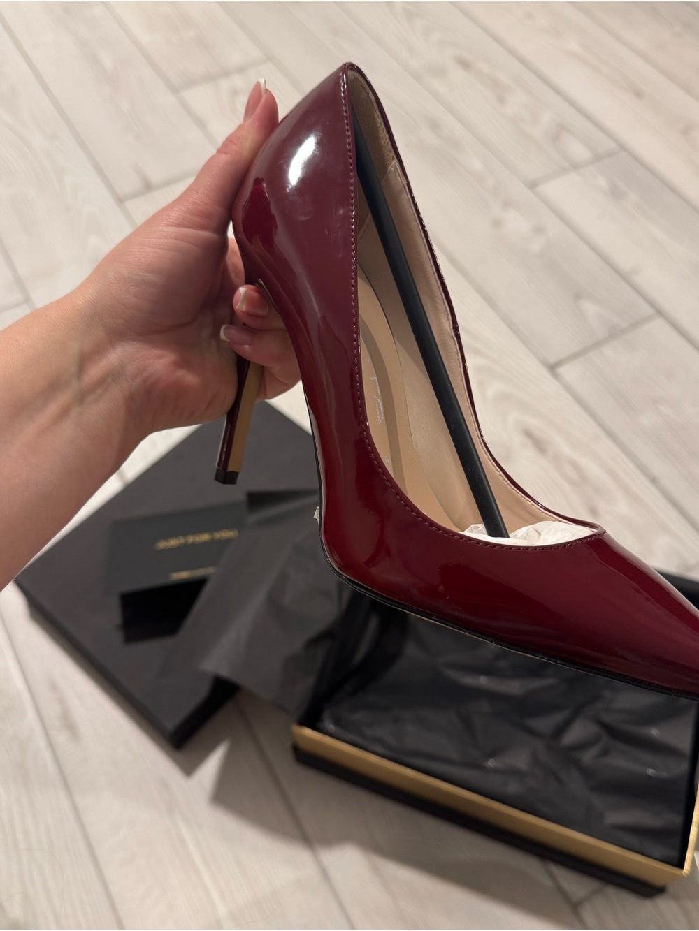 Patent Burgundy Pointed Stiletto Sandals